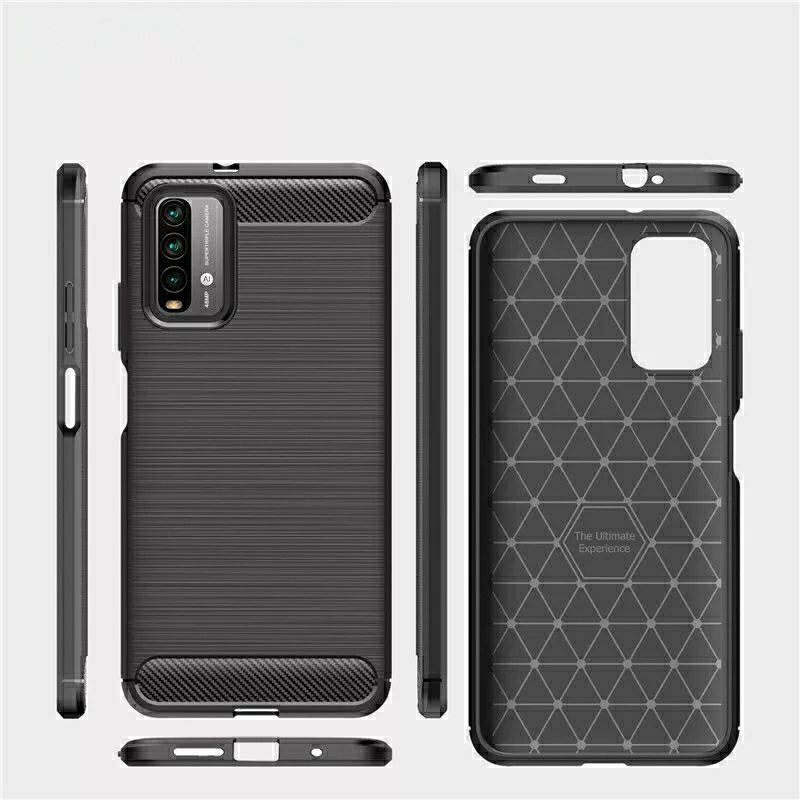 Case Xiaomi Redmi 9T Softcase Rugged Carbon Fiber Original