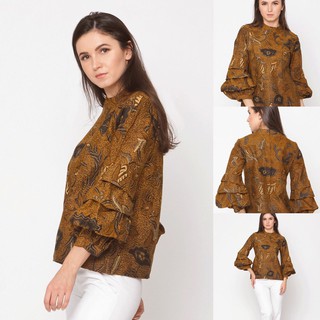 Keropi Sogan T0150 ,Baju atasan kerja blouse batik wanita ...