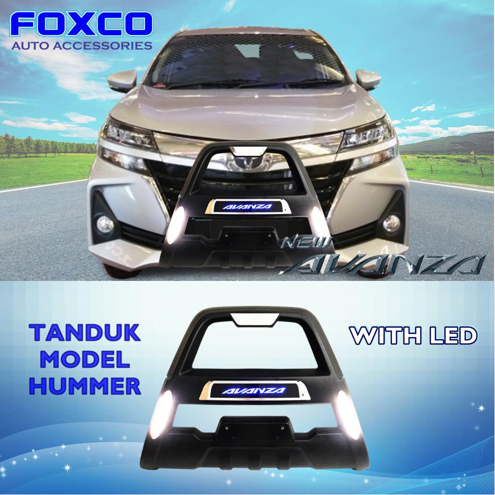 Tanduk Depan Bumper Depan TOYOTA NEW AVANZA Model Hummer With Led