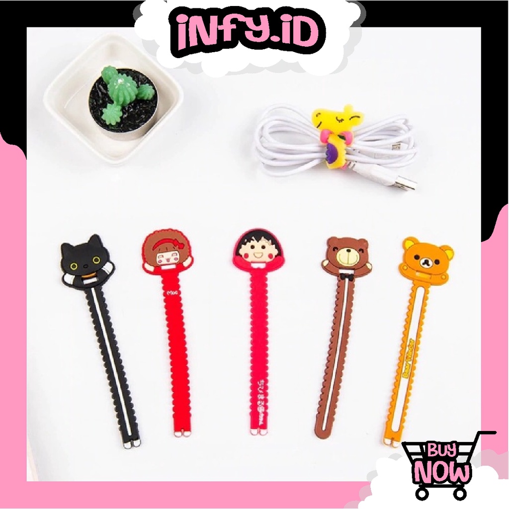 INFY - R558 KLIP KABEL CAS HP EARPHONE / PENGIKAT KABEL / CORD HOLDER 3D / AKSESORIS HANDPHONE