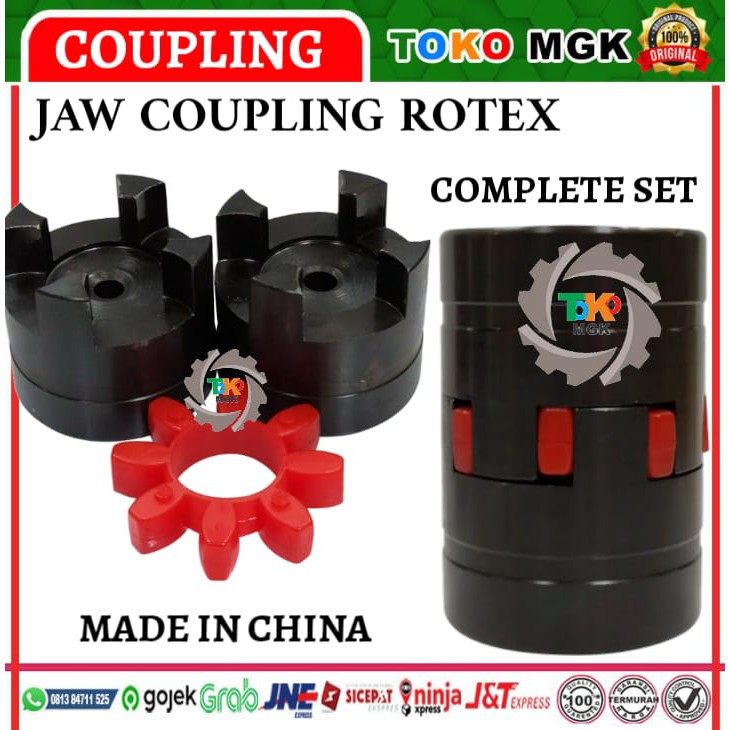 Jual FL/GE 55 MAX BORE 70mm JAW COUPLING ROTEX CAST IRON COMPLETE SET ...