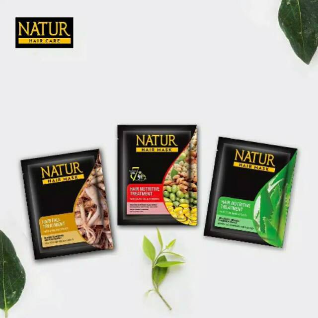 ⭐BAGUS⭐ NATUR HAIR MASK / SHAMPOO | Masker Rambut Ginseng / Aloe / Olive Sachet