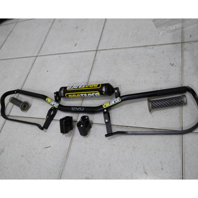 stang fatbar protaper carmichael evo tipe low plus hanguard  barpad set busa &amp; handgrip protaper