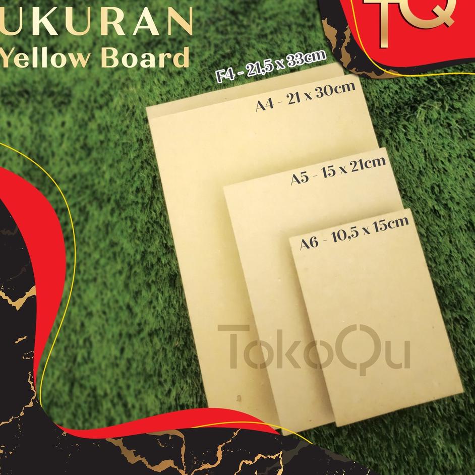

TERLARIS [Isi 10pcs][F4/A4] Yellow Board 30(1500gsm)/Karton tebal 30/Karton Hard board/Karton Hard c