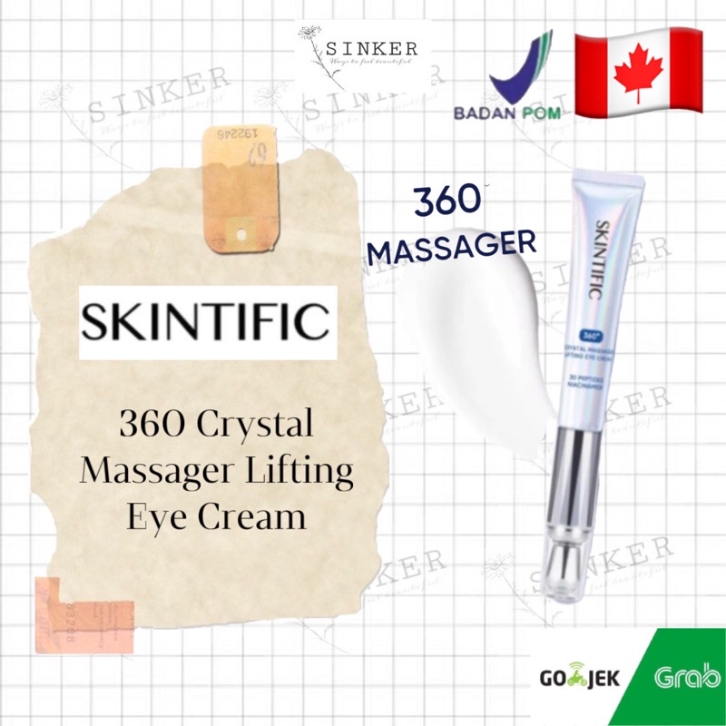 [BPOM] SKINTIFIC 360 Crystal Massager Lifting Eye Cream Krim Mata 20g
