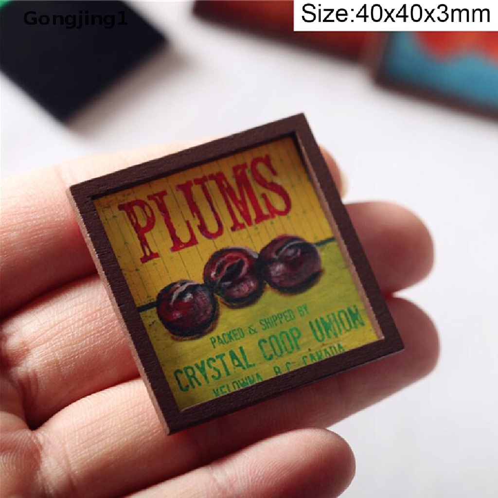 Gongjing1 Mainan Miniatur Lukisan Buah Vintage Skala 1: 12 Untuk Dekorasi Rumah Boneka