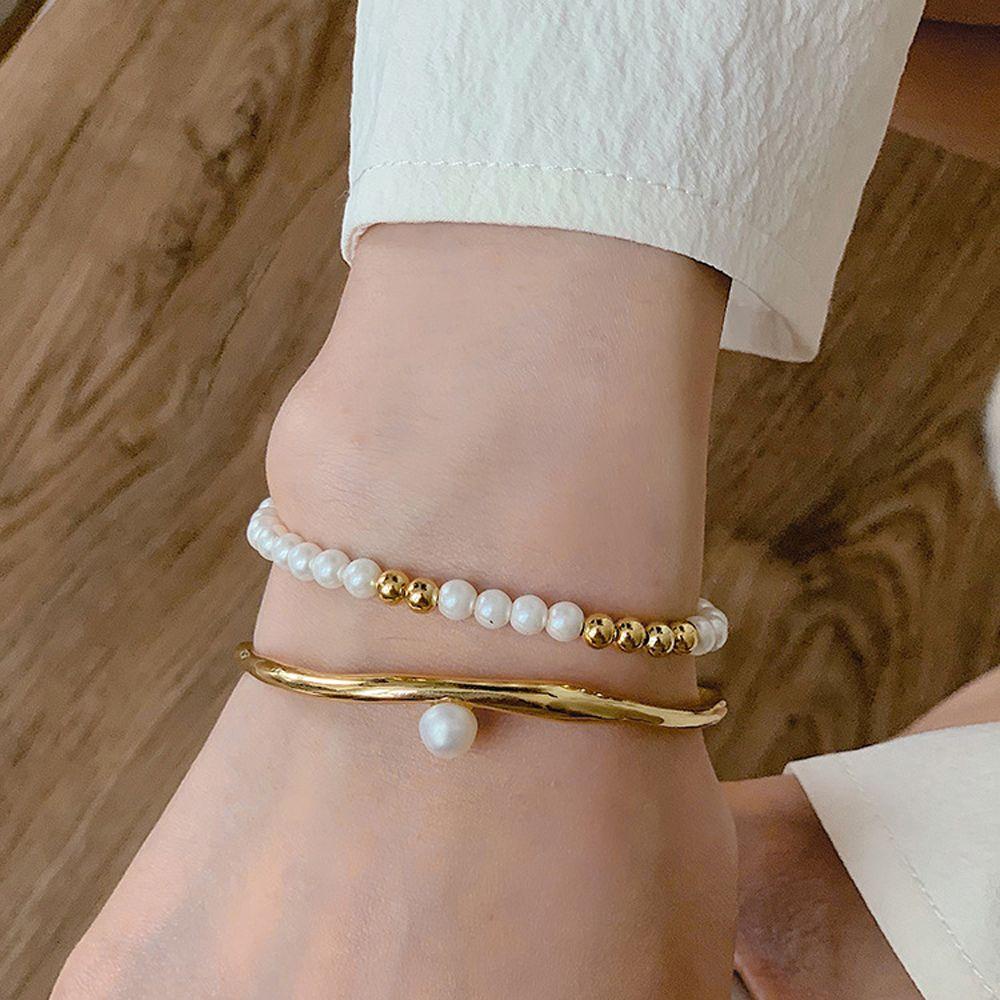 MXBEAUTY Women Bracelets 2Pcs /set Vintage Mewah Tangan Jewerly OT Gesper Double Layer Braceletss