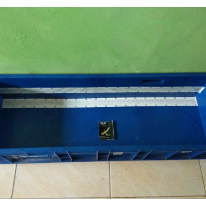 BAK UKUR IKAN KOI 96cm + 2STIKER UKUR ANTI AIR BAHAN BOX PLASTIK BOX IKAN KURA REPTIL 100x33x20CM