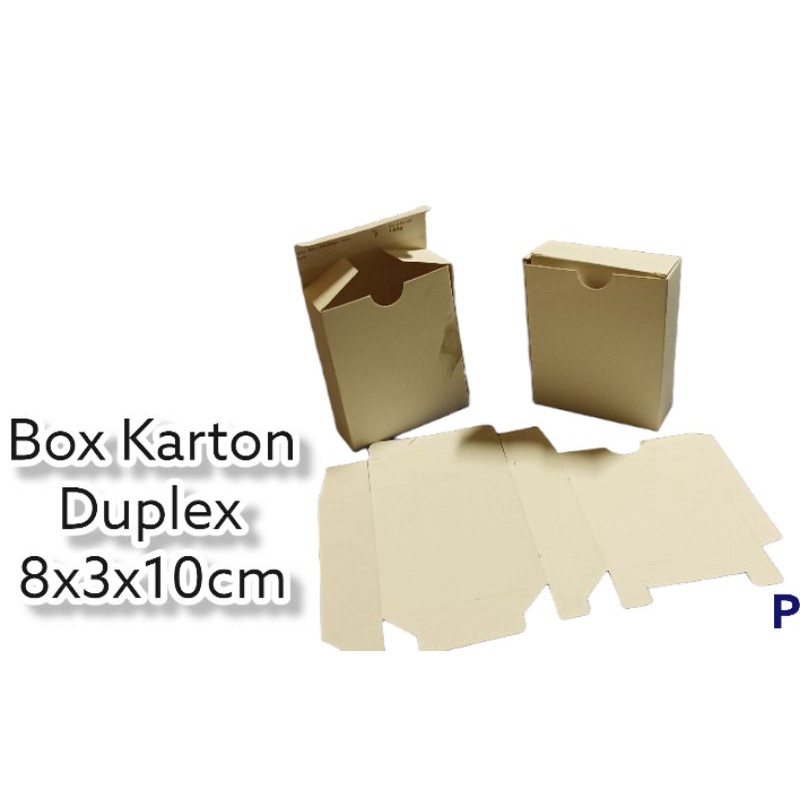 

Kotak kemasan 8x3x10cm bahan karton duplex 450gsm recycle