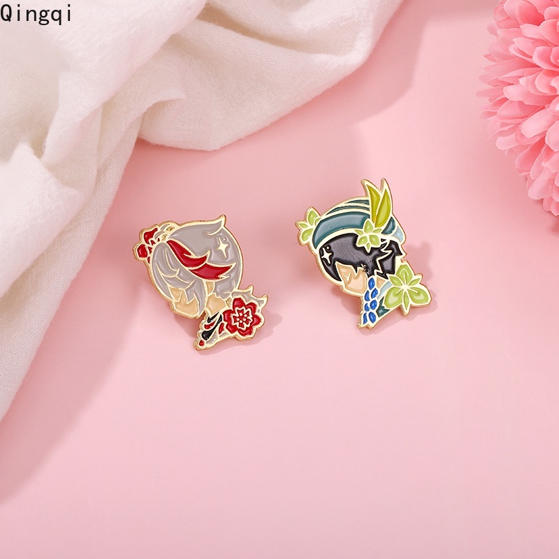 Bros Pin Enamel Desain Kartun Kaedehara Kazuha Untuk Hadiah Anak