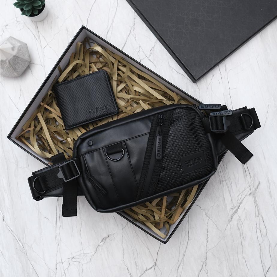Viral CULTURE BASIC | PAKET REGULAR CAMBRIGDE BUNDLING (WAISTBAG+DOMPET) INCLUDE BOX