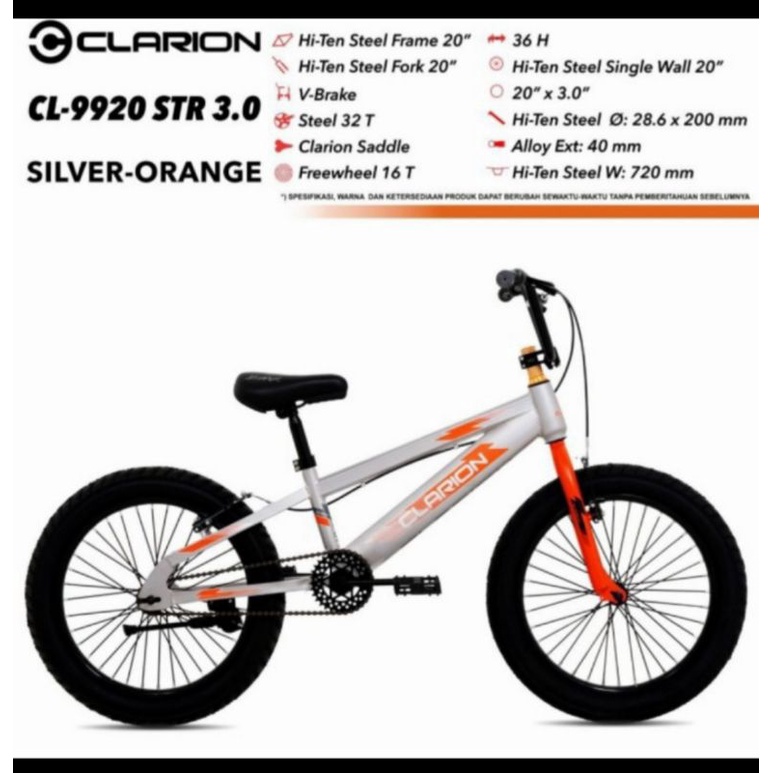 SEPEDA BMX 20 INCH CLARION BAN BESAR JUMBO