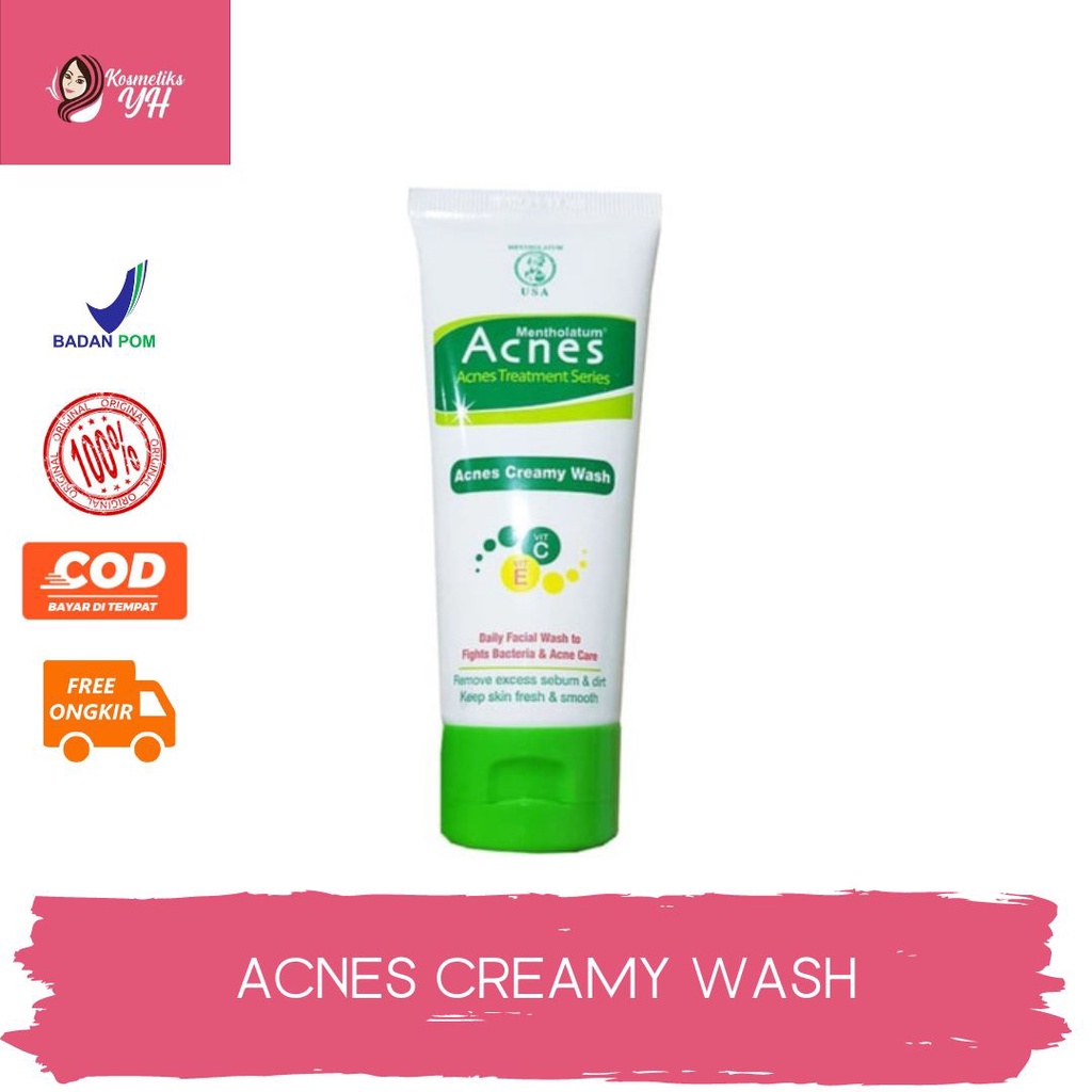 Jual ACNES CREAMY WASH CUCI MUKA ACNES UNTUK KULIT BERJERAWAT ACNES FACIAL WASH ATAU SABUN CUCI