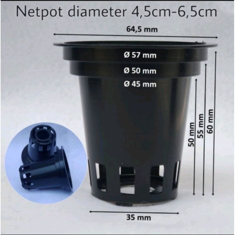 Netpot hidroponik 6 cm