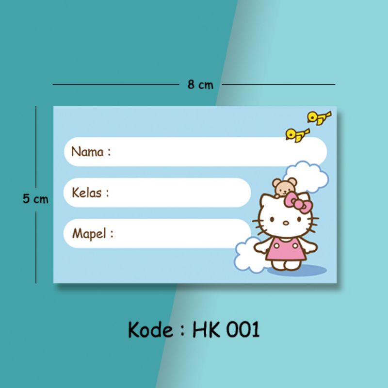 

sticker nama sticker sekolah stiker nama (harga per pcs)