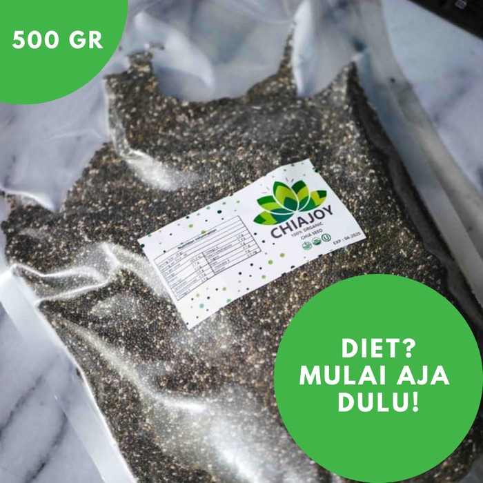 

Organic Chia Seed Mexico Chiajoy 500 Gram Terbaik Untuk Diet