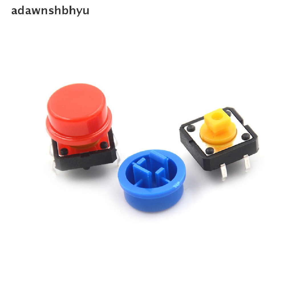 Adawnshbhyu 25Sets Momentary Tactile Push Button Touch Micro Switch 4P Tutup PCB 12x12x7.3mm