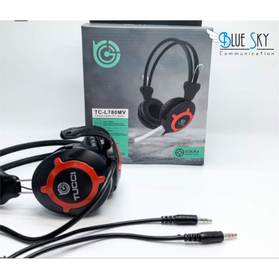 HEADSET HEADPHONE EARPHONE DJ GAMING TUCCI TC-L780MV PLUS MIC