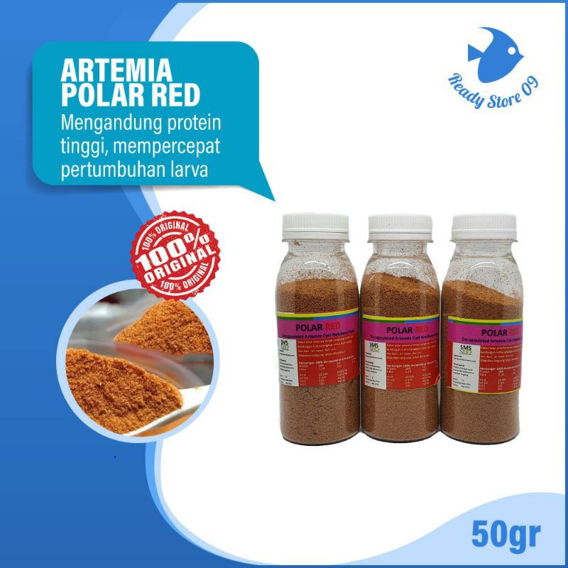 Artemia polar red 50gr / artemia tanpa cangkang