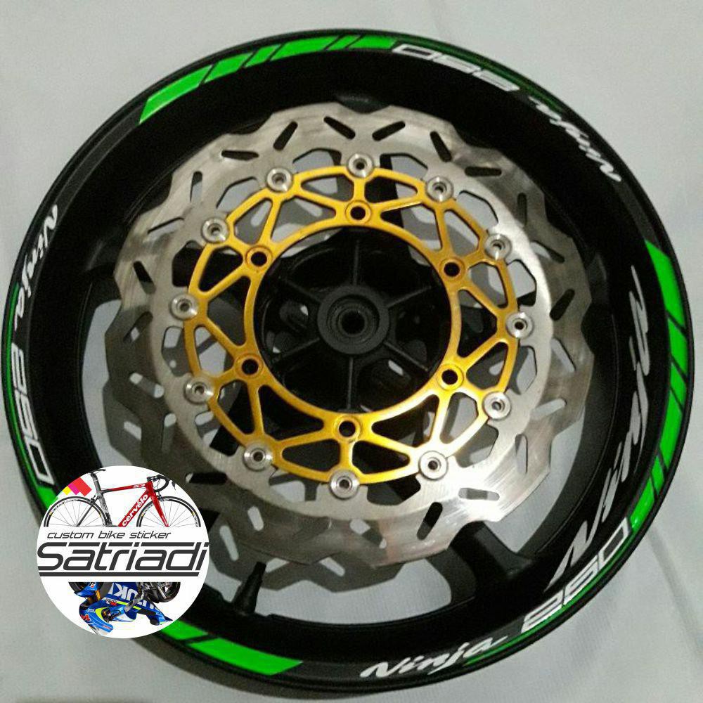 Stiker Velg Sticker Decal Motor Kawasaki Ninja 250 Fi Shopee