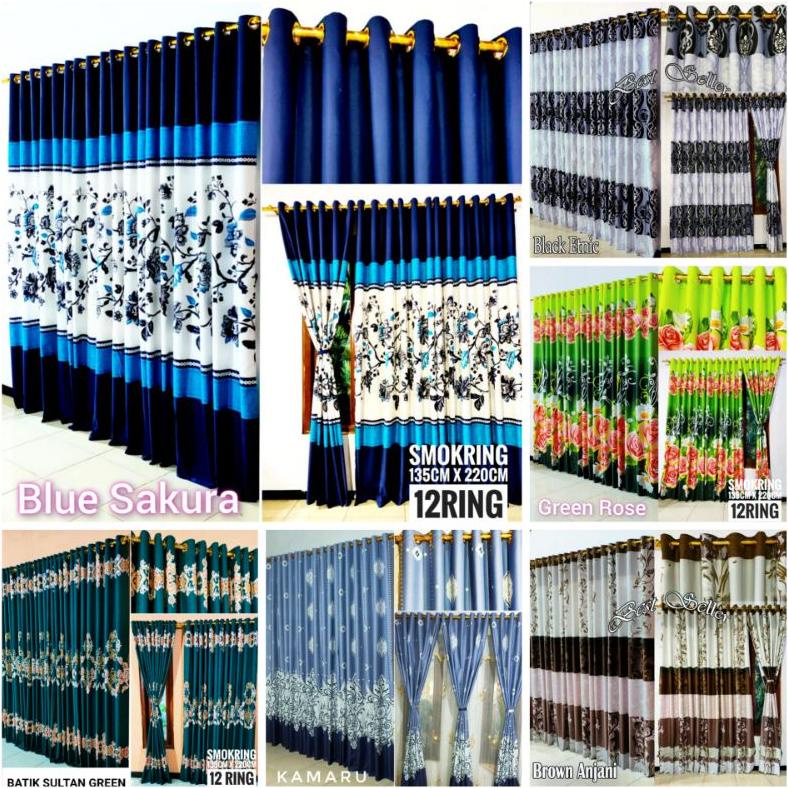 GORDEN PINTU JENDELA SMOKERING 12 LUBANG GORDEN JENDELA KORDEN MOTIF KARAKTER TERLARISS...,,,,,