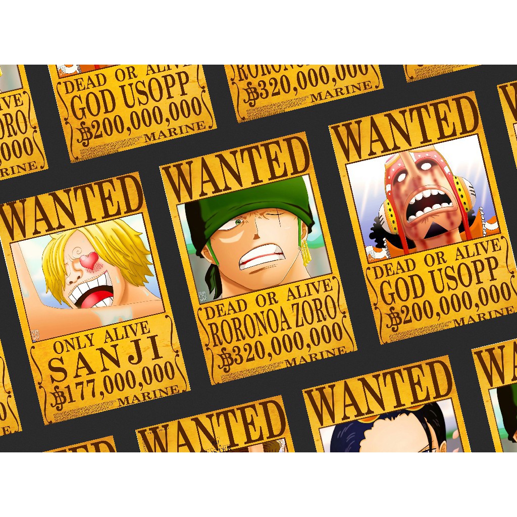Sticker Poster Bounty One Piece Mugiwara Crew Vintage by Okashi Store-2