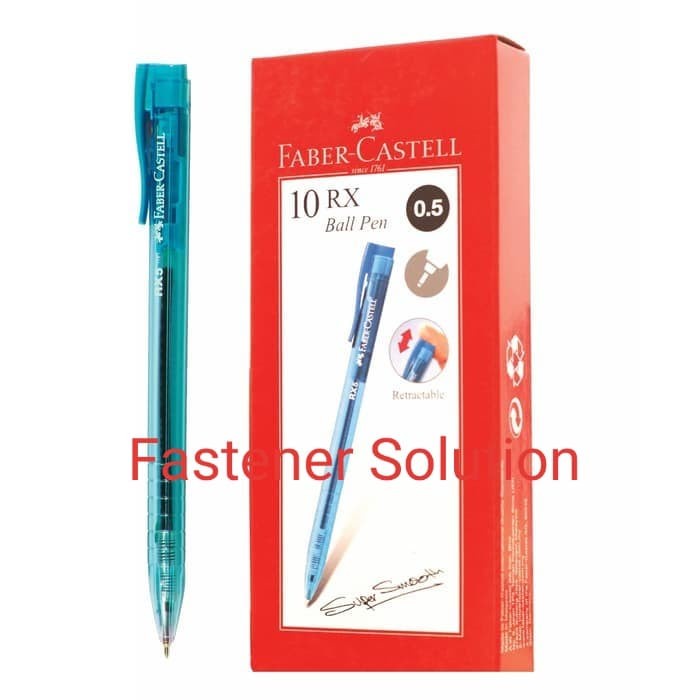 

Pulpen/Ballpen/Ballpoint Faber Castell 0,5 Retractable RX5 Cyan