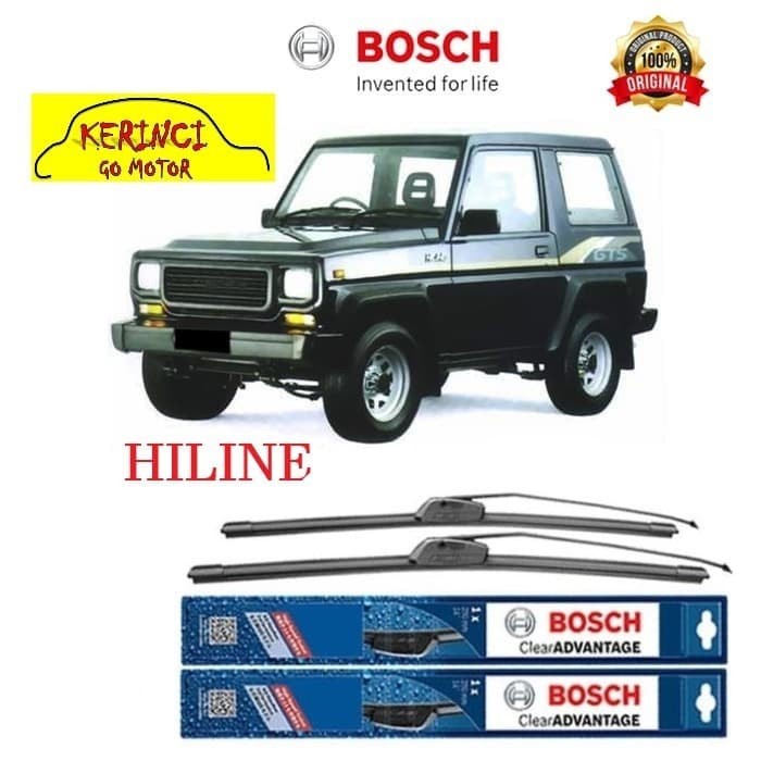 WIPER BOSCH CLEAR ADVANTAGE DAIHATSU HILINE 17&quot; &amp; 17&quot; SEPASANG WIPER