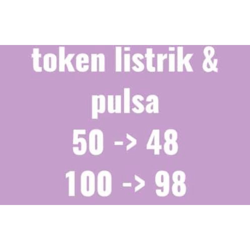 pulsa dan token listrik