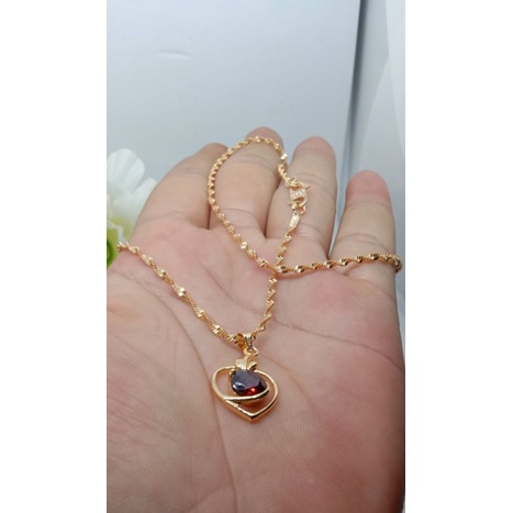 kalung wanita termewah titanium asli 080 anti luntur