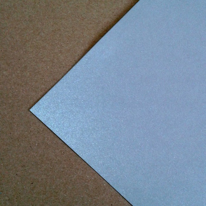 Basic cardstock kertas scrapbook uk 30x30 cm - warna silver
