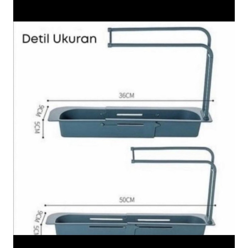 RAK HOLDER WASTAFEL TELESCOPIC SABUN CUCI PIRING GANTUNGAN KAIN - RANDOM