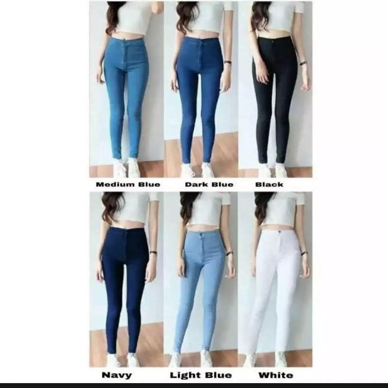 HIGHWAISH CELANA JEANS WANITA/JEANS PERUT