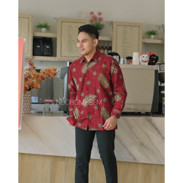 batik ulu merah ndoromesem katun halus furing G3