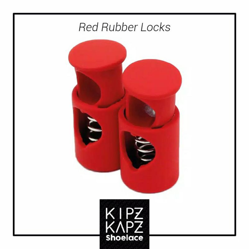 KIPZKAPZ SHOE LOCK LACE / LACE LOCK RED METAL - KUNCI TALI SEPATU LOCK LACES