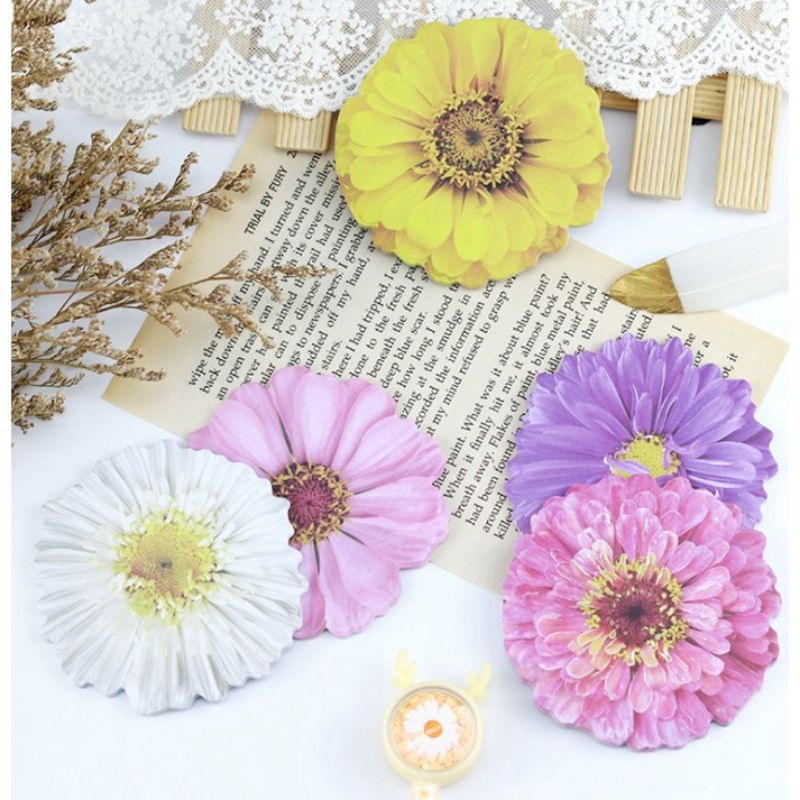 

STICKY NOTE / MEMO PAD TEMPEL MOTIF BUNGA FLOWER DAISY CUTE ESTETIK UNTUK JURNAL CATATAN