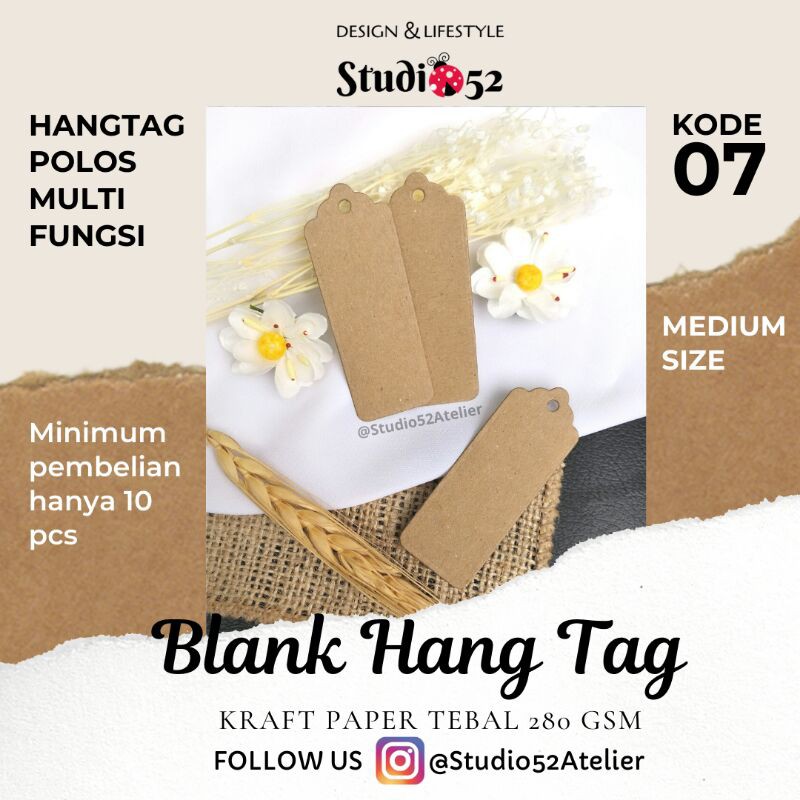

Hang Tag Polos Aesthetic Multifungsi kode 07