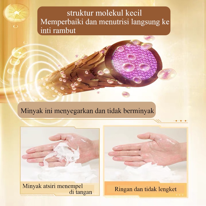 Serum rambut argan oil Memperbaiki rambut kering, keriting, ujung bercabang,pewarnaan, pengeritinga serum rambut