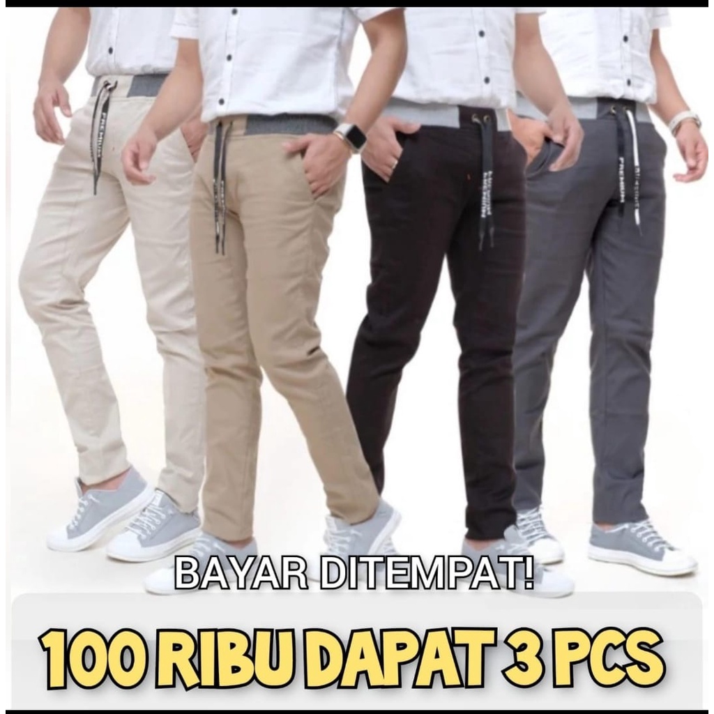 FREE ONGKIR PROMO 100RIBU DAPAT 3PCS CELANA CHINO PANJANG POLOS PINGGANG RIB CELANA CHINO PANJANG CELANA CHINOS PANJANG CELANA CHINOS CHINOS PANJANG CELANA PANJANG PINGGAN KARET CELANA PANJANG DEWASA CELANA PANJANG CHINO CELANA PANJANG TERLARIS CELANA