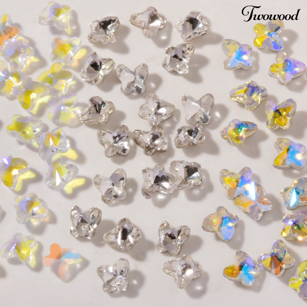 10 Pcs Ornamen Kuku Bentuk Hati 3D Aksen Kristal Imitasi Untuk Dekorasi Nail Art Charms