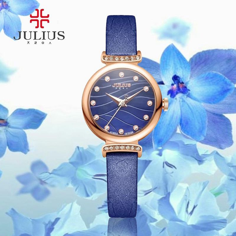 Julius korea ori JA875 / JA-875 Jam Tangan Wanita Korea Remaja Dewasa Blue