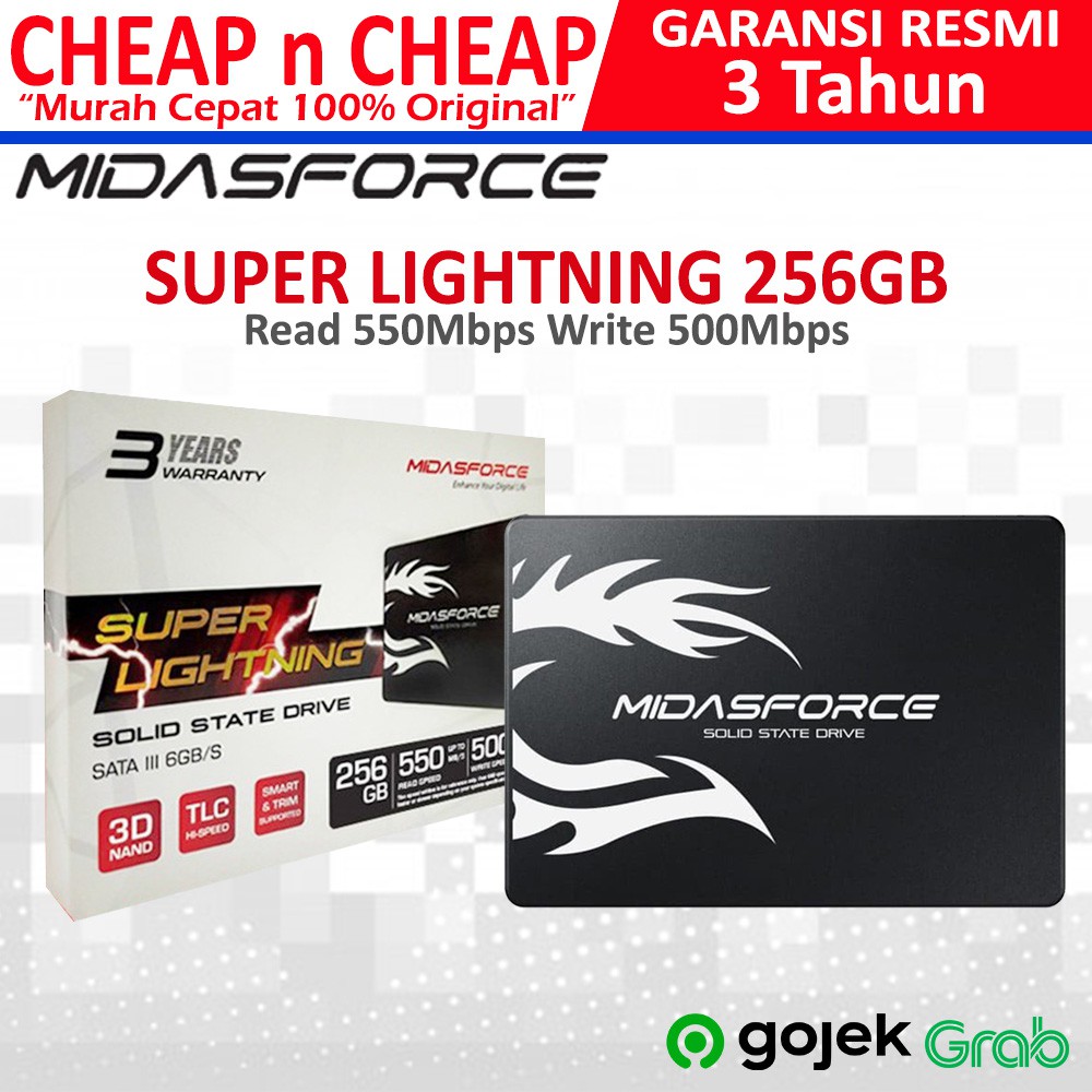 Midasforce Super Lightning 256GB - SSD SATA 2,5 inch 240GB / 256 GB