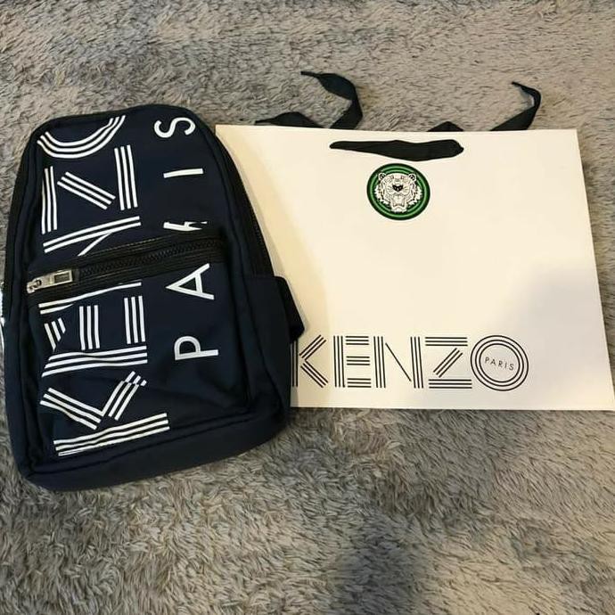 ✅ PRODUK BAGUS WAISTBAG COWO MURAH✅ KENZO SLING BAG NAVY LTD ORIGINAL MURAH