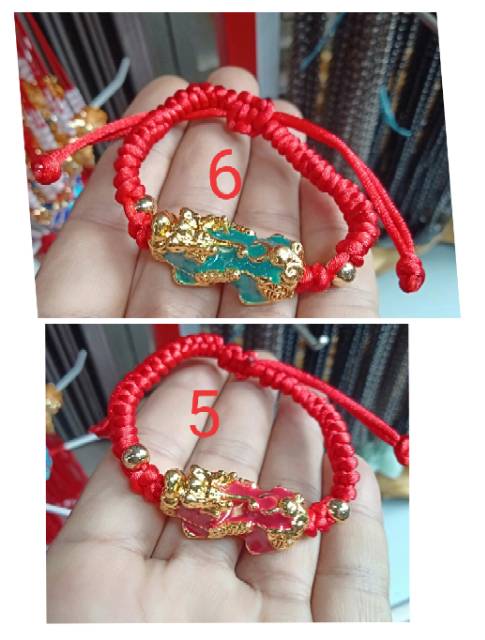 Gelang tali merah pexui 3 D kombinasi