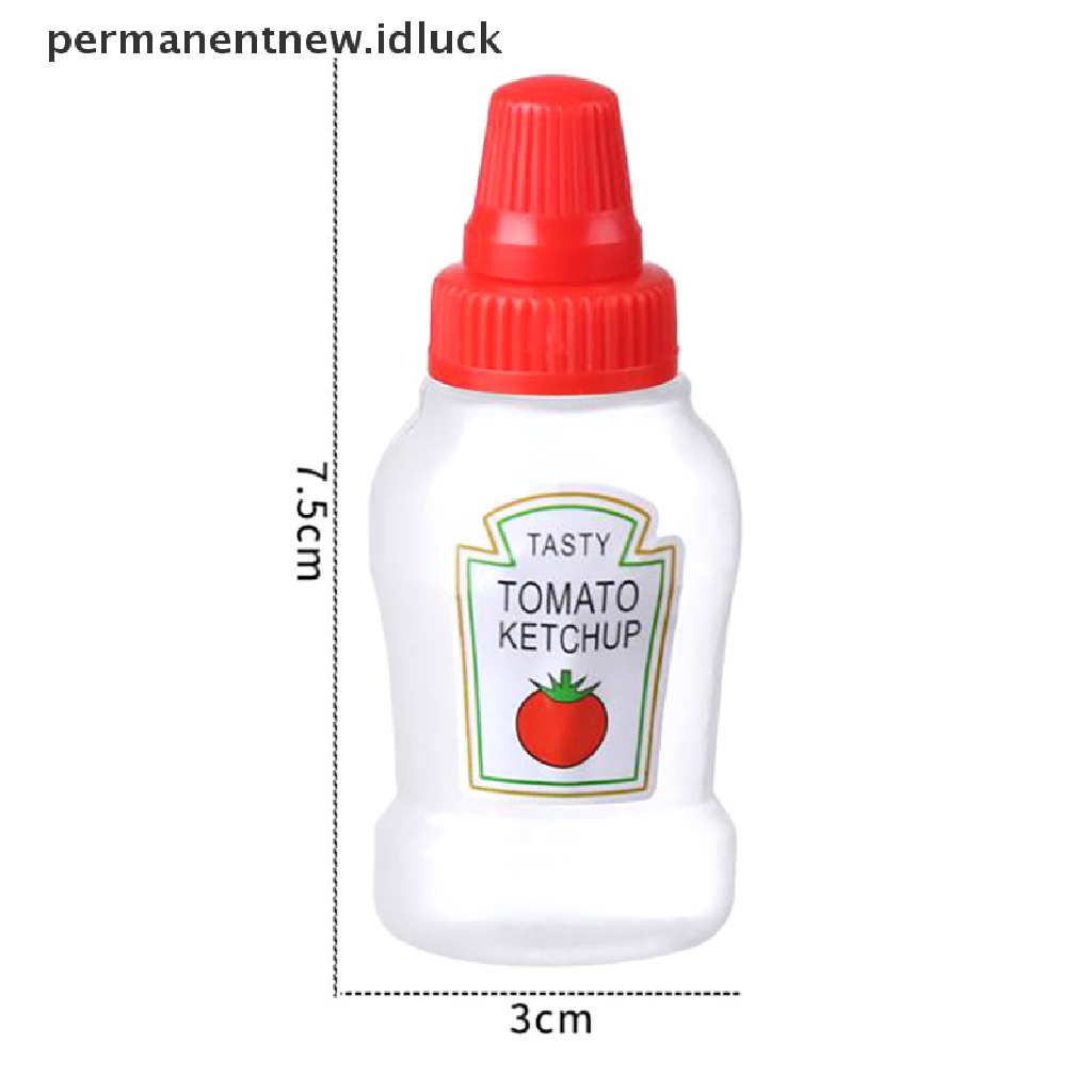 2 Pcs Botol Wadah Saus Tomat Minyak Salad Mini Portabel Ukuran 25ML