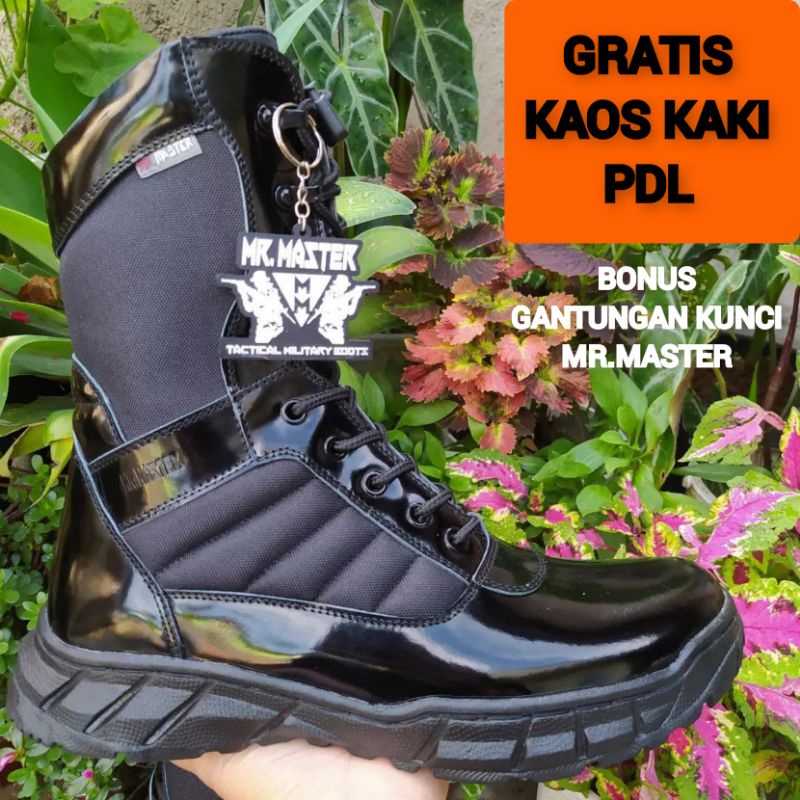 SEPATU PDL KULIT SAPI ASLI MERK MR MASTER SEPATU PDL DINAS LAPANGAN TNI POLRI SECURITY SATPAM SEPATU TENTARA POLISI