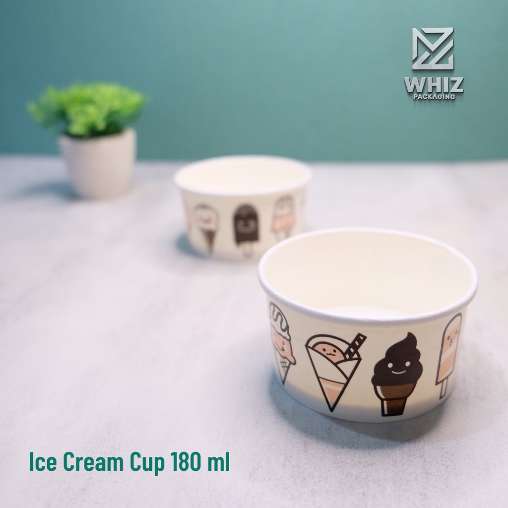 Jual Cup Es Krim Ice Cream Kertas 180 Ml Paper Cup Per Pack 50 Pcs Shopee Indonesia 9641