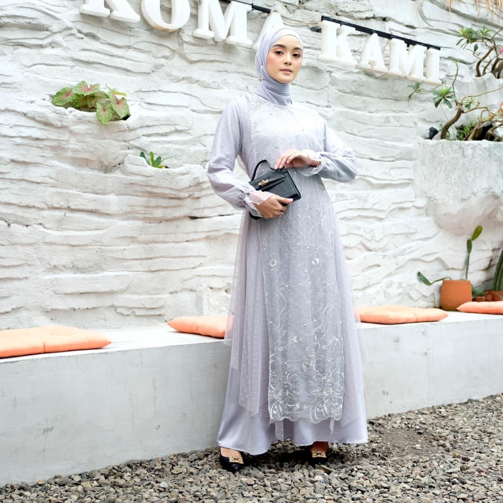 SELYNA DRESS / BRUKAT / DRESS KONDANGAN / DRESS LAMARAN / DRESS LEBARAN / SERAGAMAN