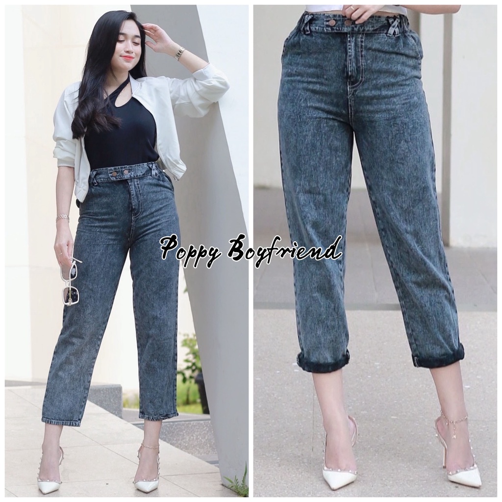 POPPY &amp; LOLLY BOYFRIEND JEANS/ KOREAN JEANS TALI SILANG