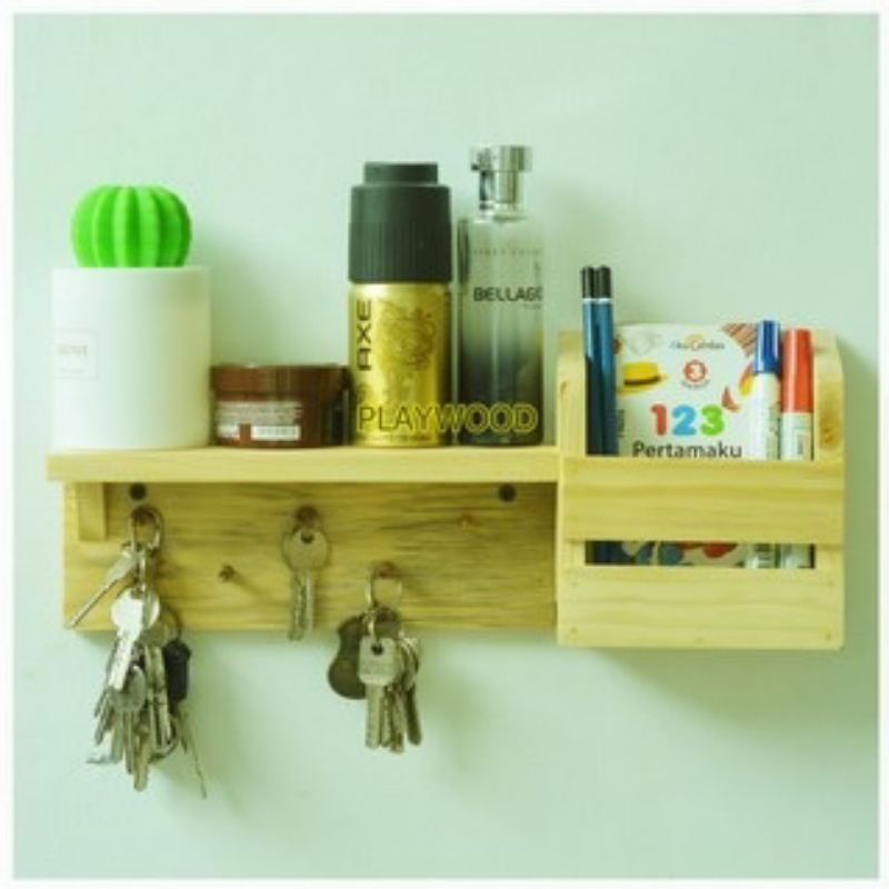 Cuci Gudang Termurah Rak Make Up / Ambalan Dinding / Rak Dinding Tempel / Rak Kunci Dinding / Rak